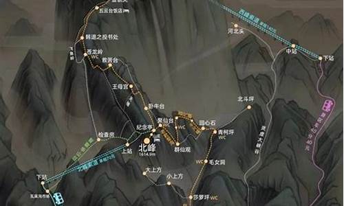 华山一日游路线图_华山一日游经典路线